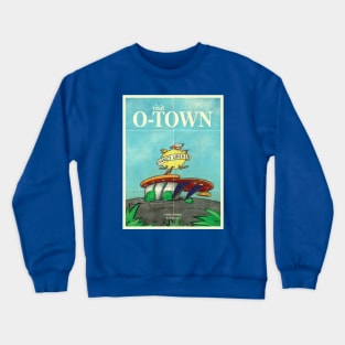 O-Town's Chokey Chicken Travel Poster Crewneck Sweatshirt